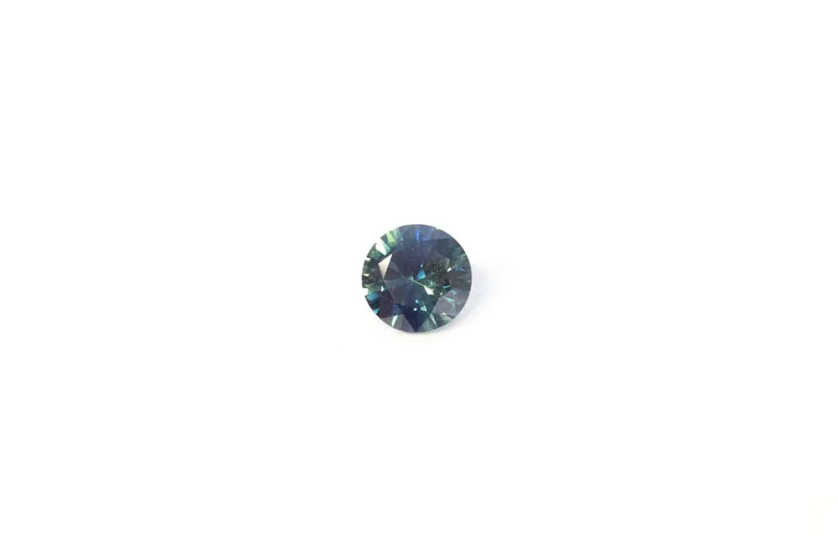 6mm Sapphire: 0.87ct Round - Teal sold by Sophie Divett Jewelry
