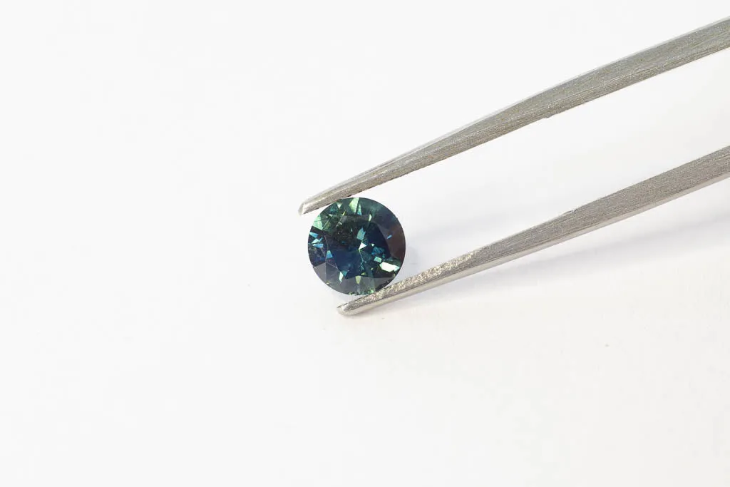 6mm Sapphire: 0.87ct Round - Teal sold by Sophie Divett Jewelry product image thumbnail 4