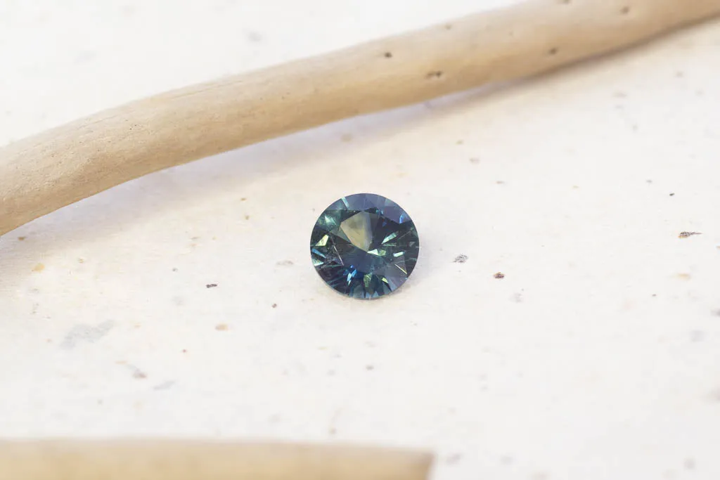 6mm Sapphire: 0.87ct Round - Teal sold by Sophie Divett Jewelry product image thumbnail 3