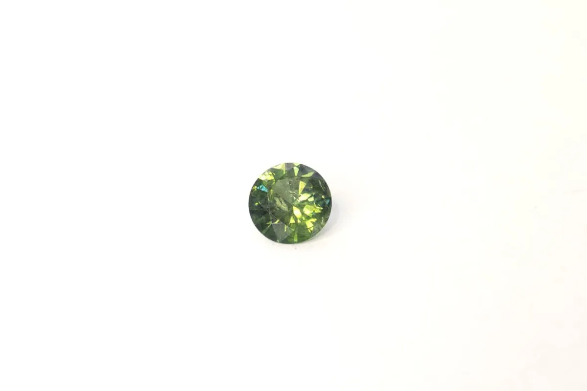 7.5mm Sapphire: 1.6ct Round - Green sold by Sophie Divett Jewelry