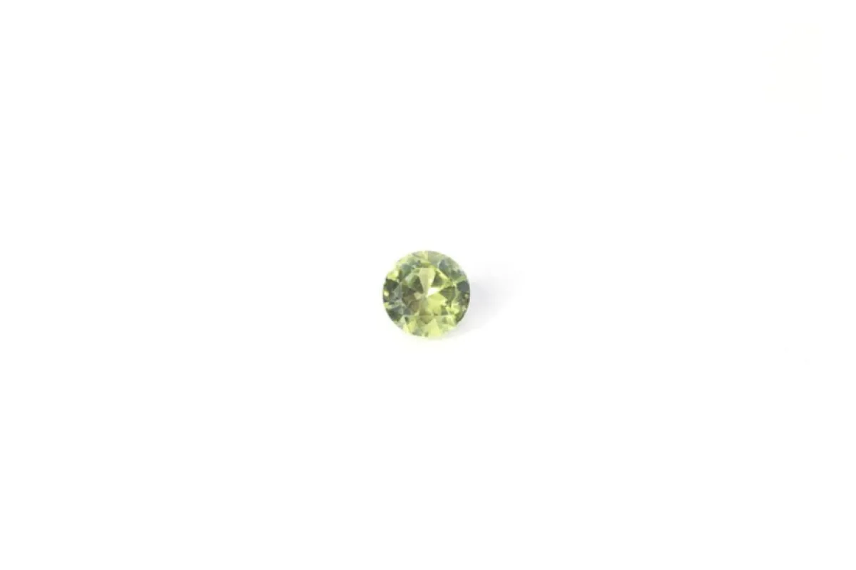 5.25mm Sapphire: 0.77ct Round - Green sold by Sophie Divett Jewelry