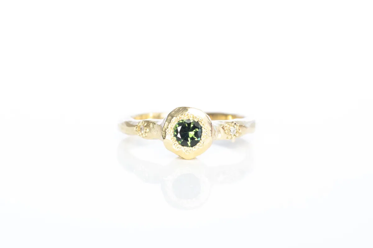 Neve Ring - 9ct Yellow Gold with Green Sapphire sold by Sophie Divett Jewelry