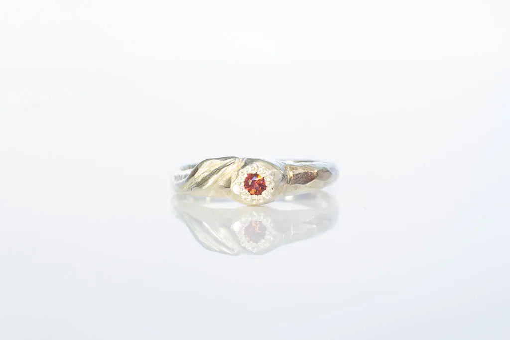 Daphne Ring - Sterling Silver with Garnet sold by Sophie Divett Jewelry product image thumbnail 4
