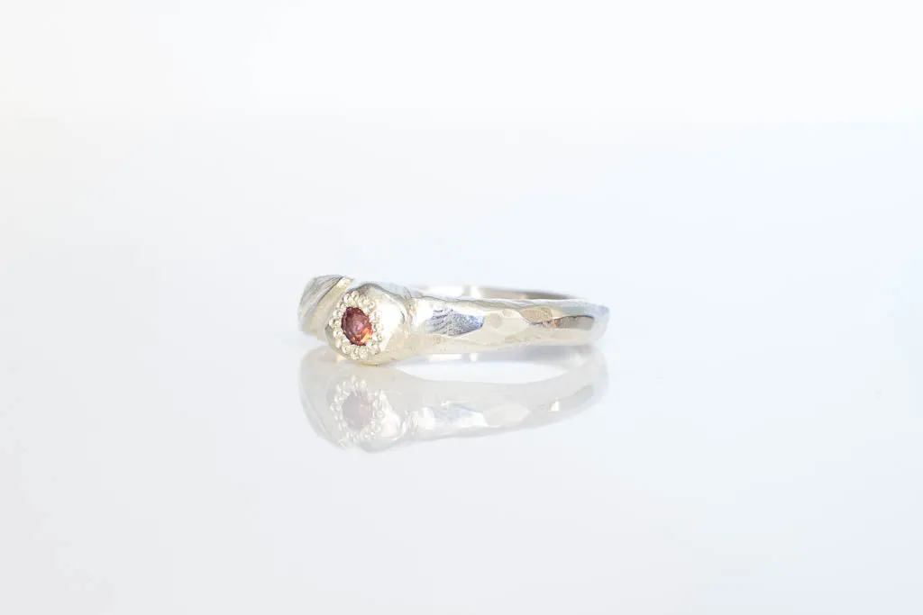 Daphne Ring - Sterling Silver with Garnet sold by Sophie Divett Jewelry product image thumbnail 5