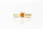 Vesper Ring - 18ct Yellow Gold with Spessartine Garnet and Diamonds sold by Sophie Divett Jewelry
