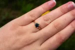Vesta Ring - 9ct Yellow Gold with Blue-Green Sapphire sold by Sophie Divett Jewelry