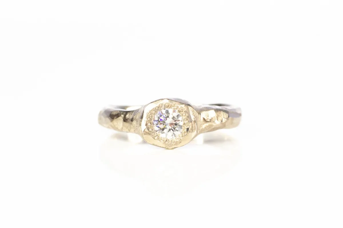 Spring Ring - 18ct White Gold with Lab Diamond sold by Sophie Divett Jewelry