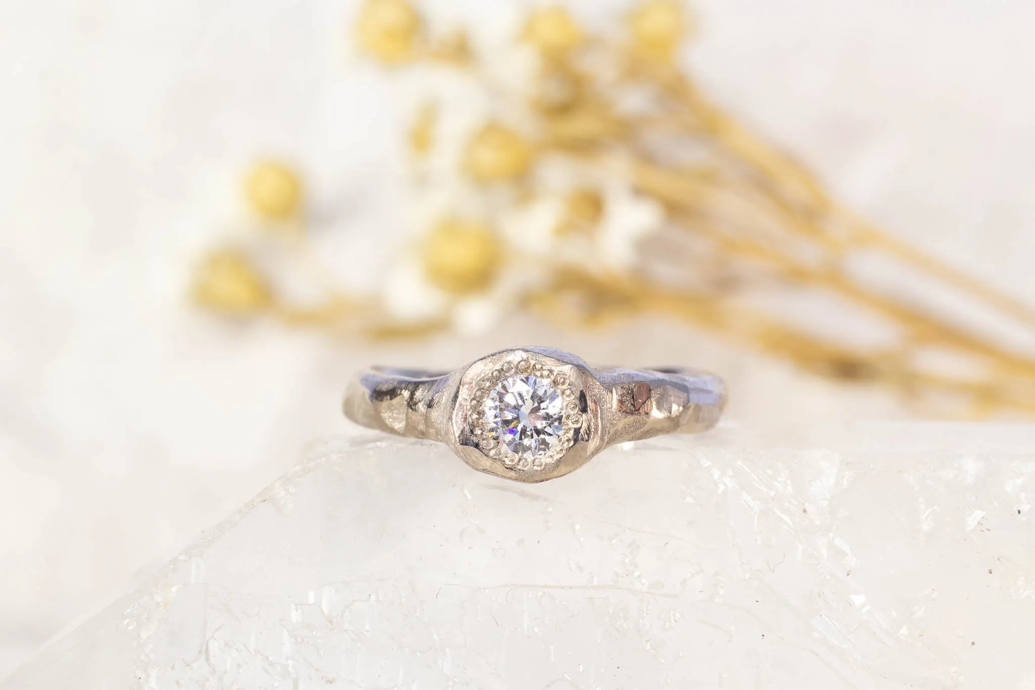 Spring Ring - 18ct White Gold with Lab Diamond sold by Sophie Divett Jewelry product image thumbnail 2