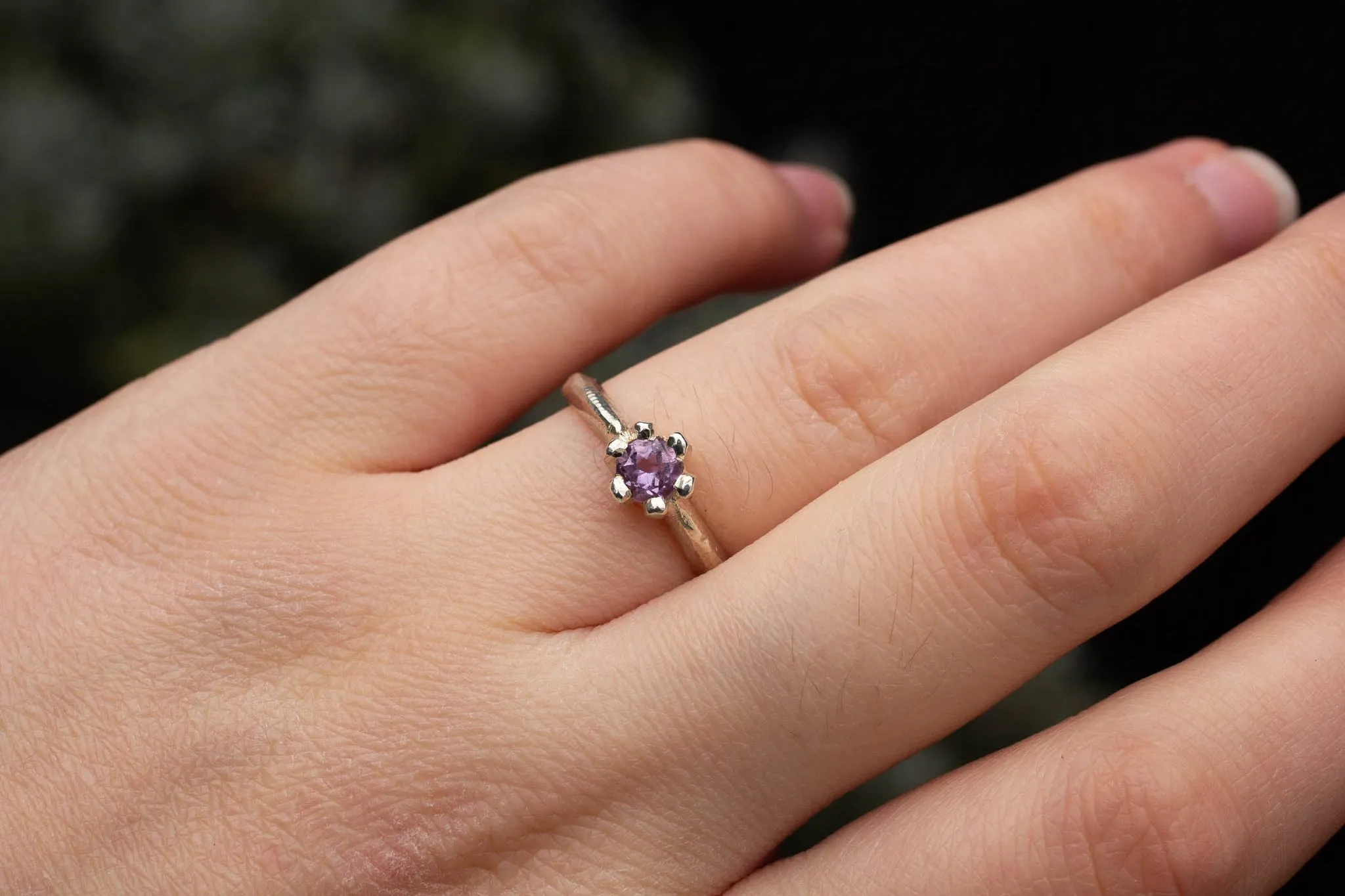 Vesta Ring - Sterling Silver with Amethyst sold by Sophie Divett Jewelry product image thumbnail 2