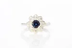 Demeter Ring - 9ct White Gold with Blue Sapphire and Diamonds sold by Sophie Divett Jewelry