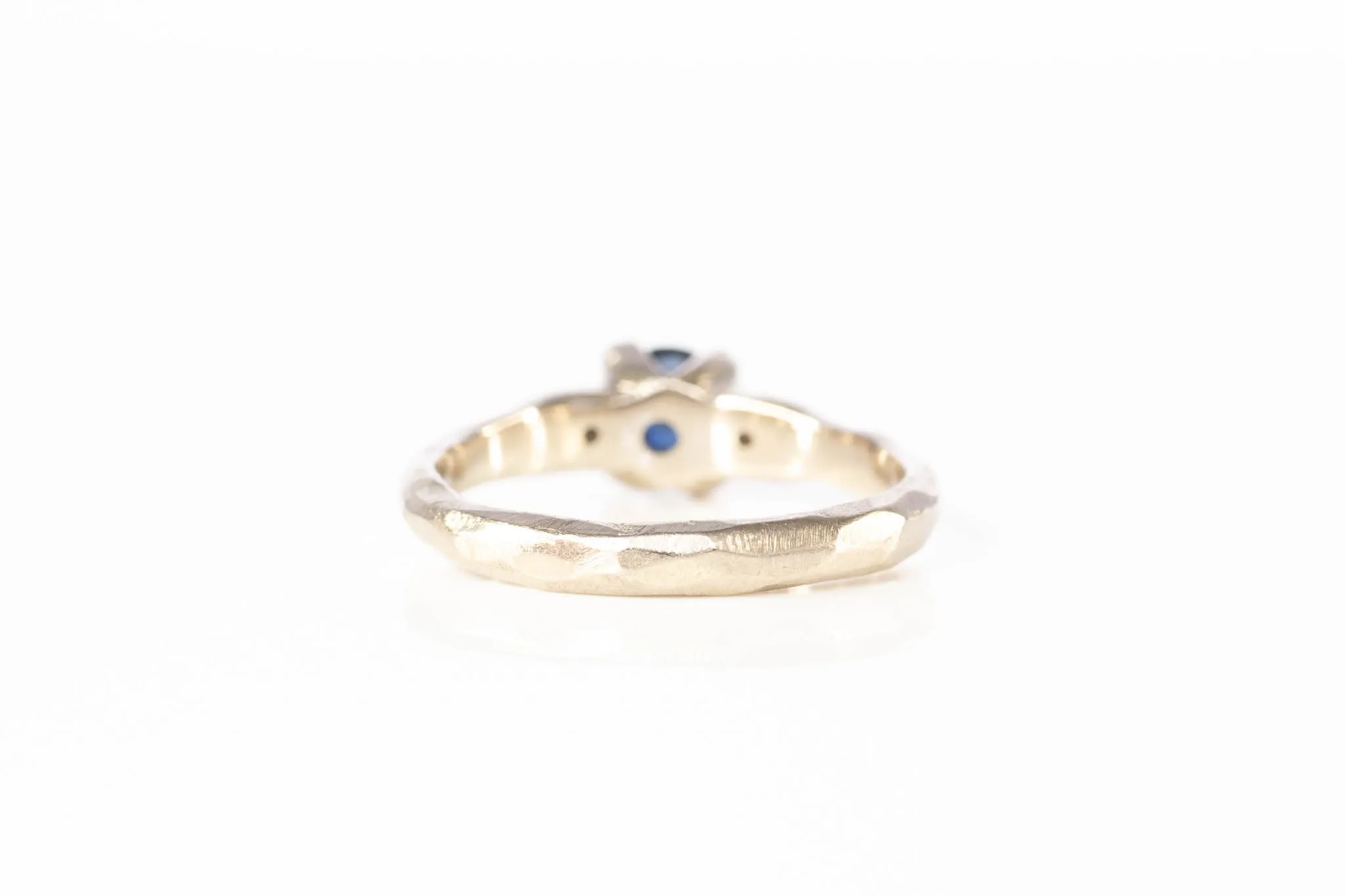 Mira Ring - 18ct White Gold with 5.7mm Teal Sapphire sold by Sophie Divett Jewelry product image thumbnail 5