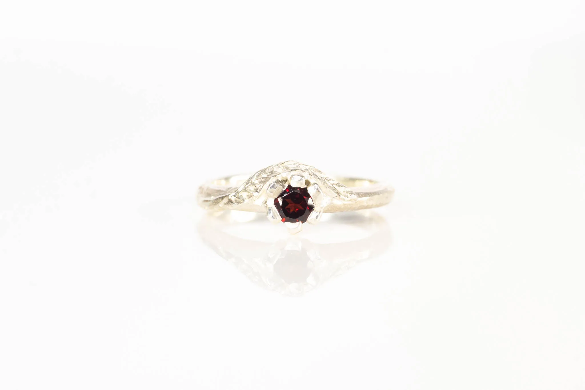 Cybele Ring - Sterling Silver with Garnet sold by Sophie Divett Jewelry product image thumbnail 4