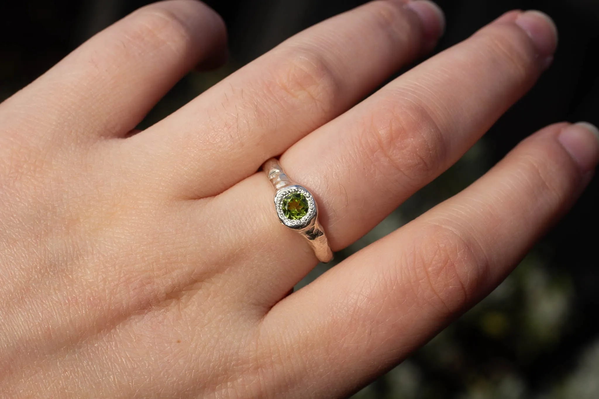 Spring Ring - Sterling Silver with Peridot sold by Sophie Divett Jewelry product image thumbnail 2