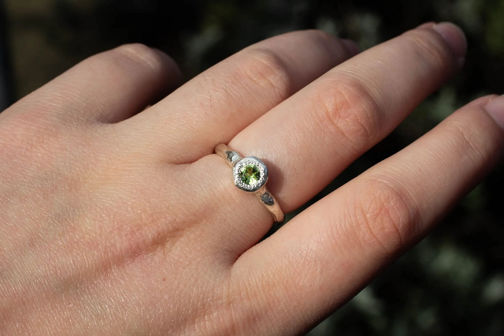 Neve Ring - Sterling Silver with Peridot sold by Sophie Divett Jewelry product image thumbnail 3