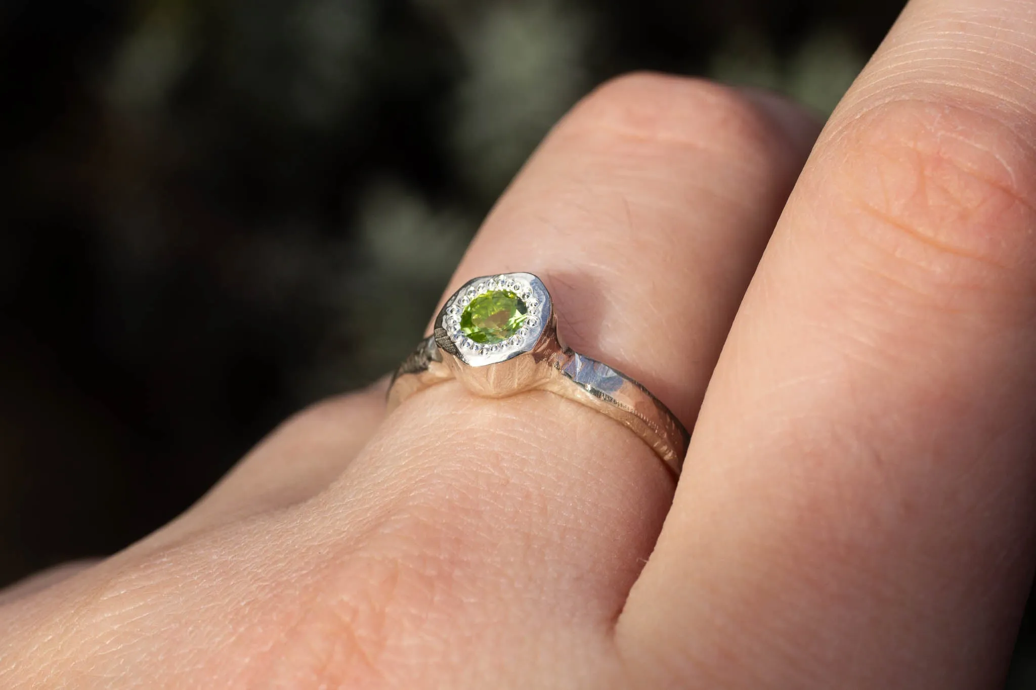 Neve Ring - Sterling Silver with Peridot sold by Sophie Divett Jewelry product image thumbnail 2