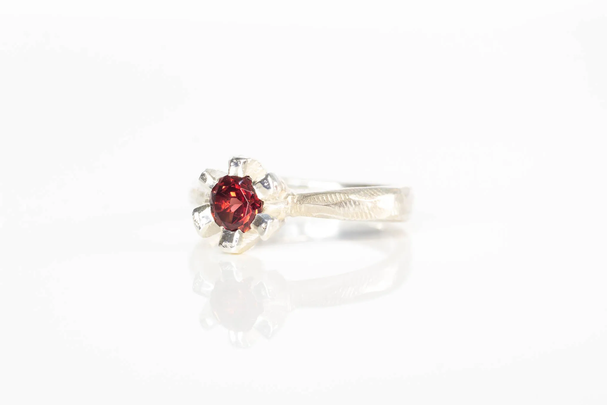 Sol Ring - Sterling Silver with Garnet sold by Sophie Divett Jewelry product image thumbnail 5