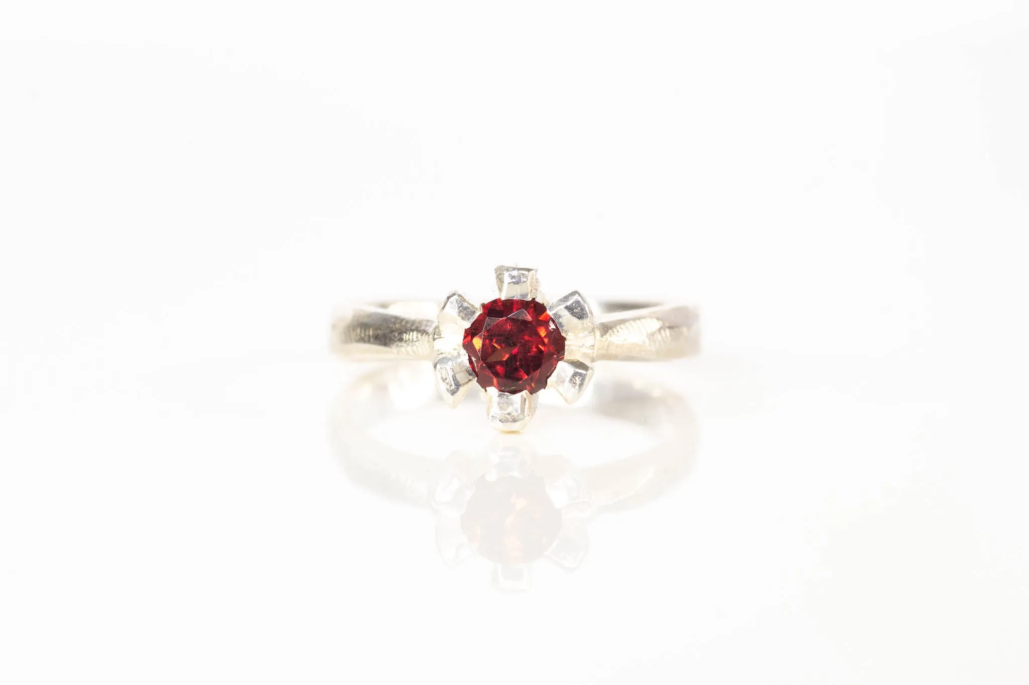 Sol Ring - Sterling Silver with Garnet sold by Sophie Divett Jewelry product image thumbnail 4