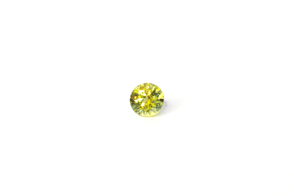 6mm Sapphire: 0.97ct Round - Yellow-Green sold by Sophie Divett Jewelry