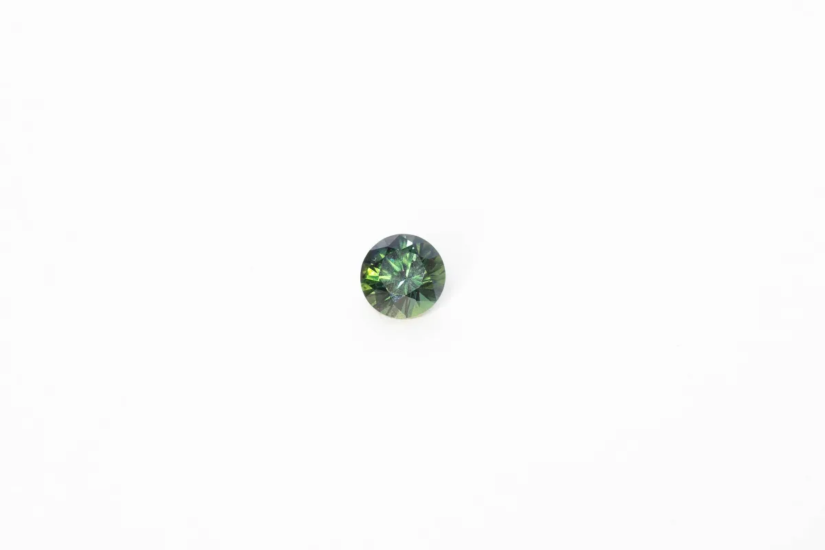 5.75mm Sapphire: 0.96ct Round - Green sold by Sophie Divett Jewelry