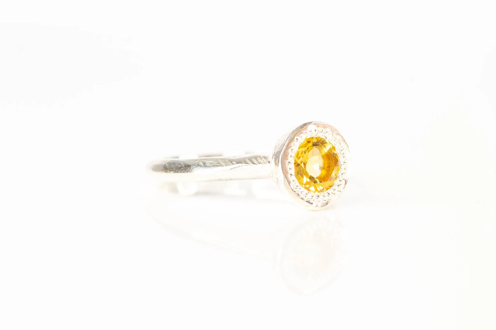 Lota Ring - Sterling Silver with Citrine sold by Sophie Divett Jewelry product image thumbnail 4