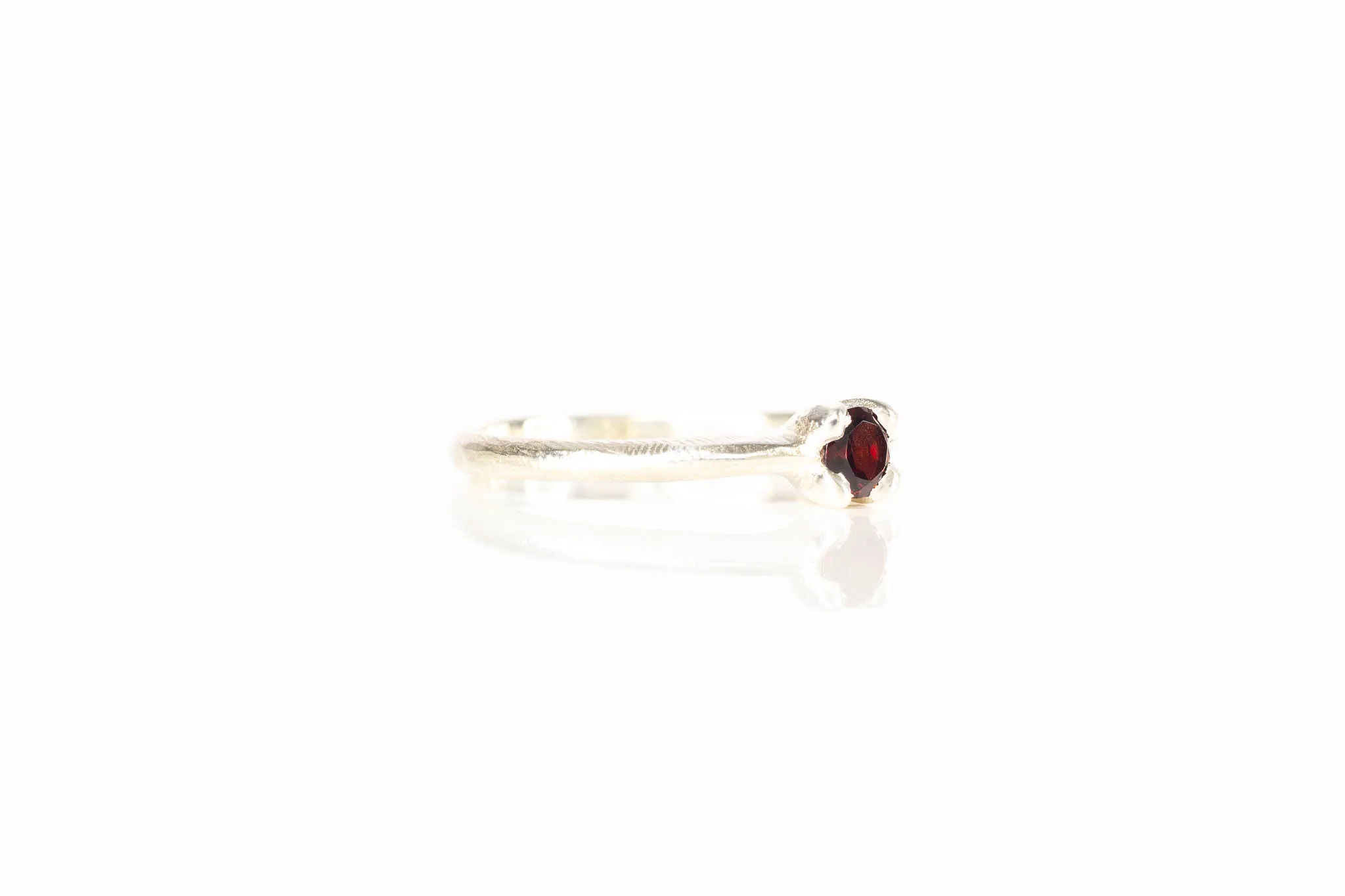 Droplet Ring - Sterling Silver with Garnet sold by Sophie Divett Jewelry product image thumbnail 4