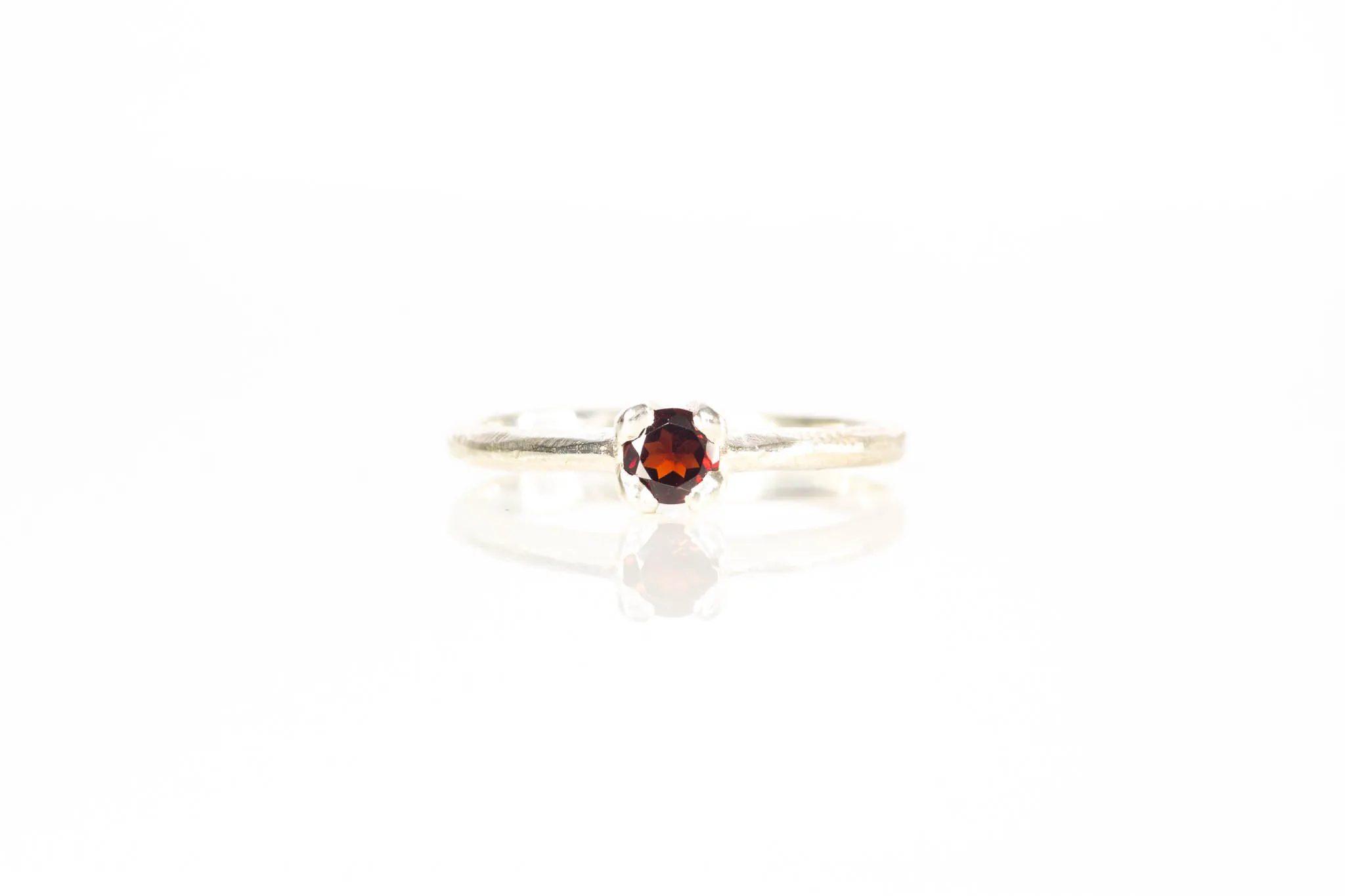 Droplet Ring - Sterling Silver with Garnet sold by Sophie Divett Jewelry product image thumbnail 3