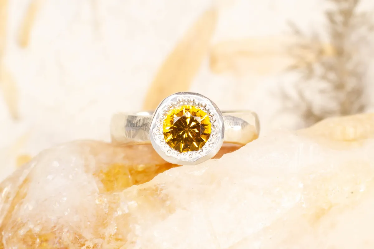 Eluo Ring - Sterling Silver with Citrine sold by Sophie Divett Jewelry