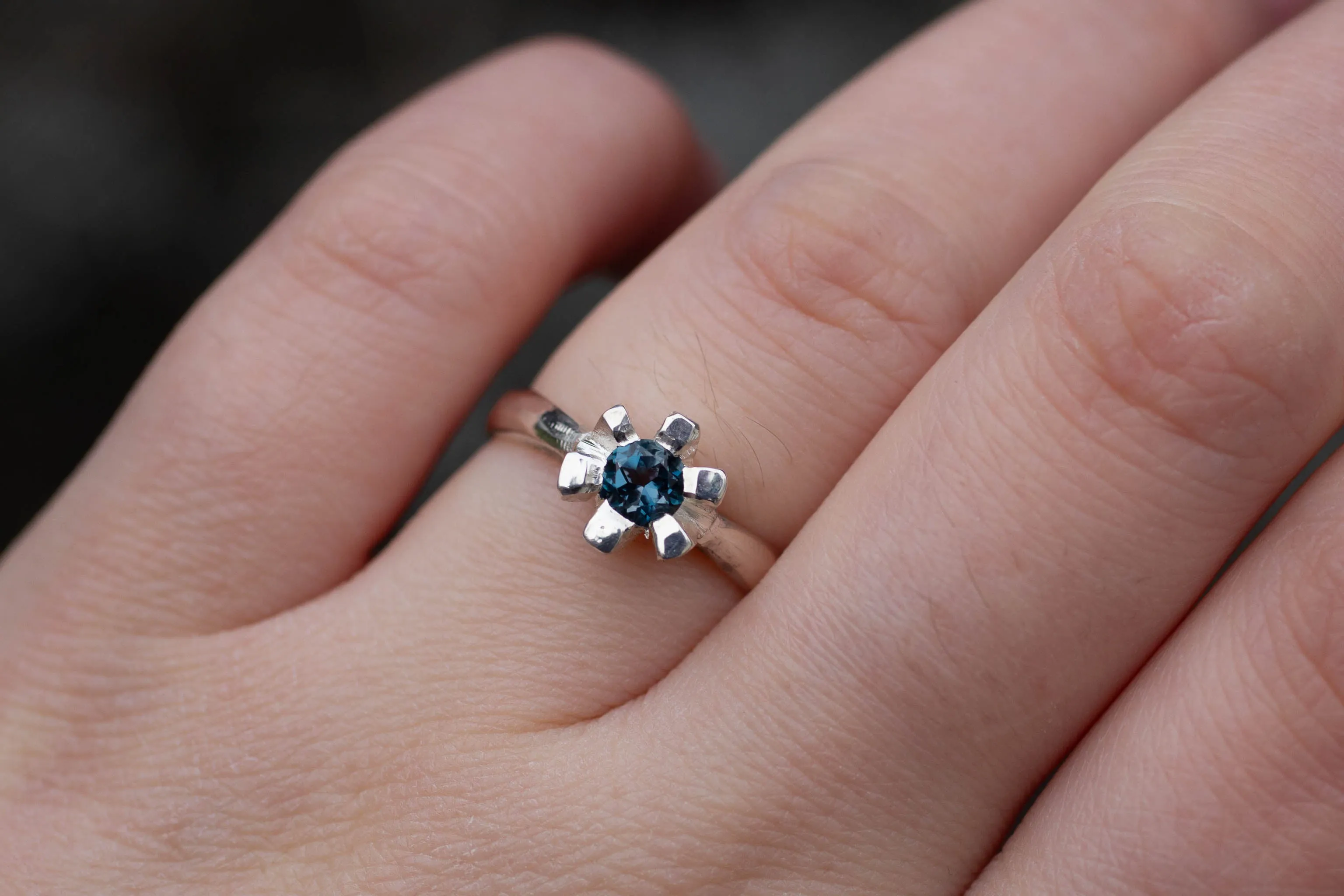 Sol Ring - Sterling Silver with London Blue Topaz sold by Sophie Divett Jewelry product image thumbnail 2