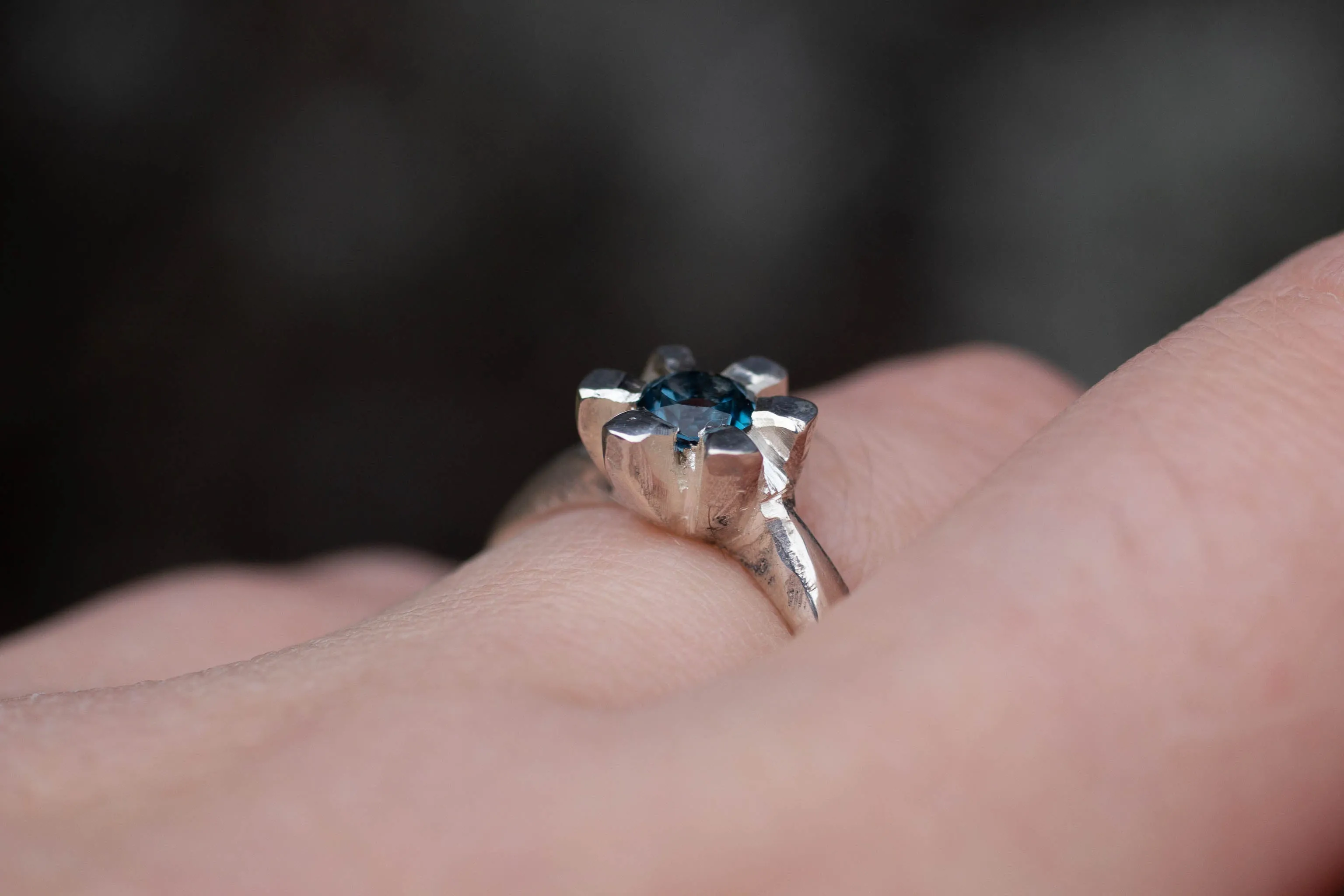 Sol Ring - Sterling Silver with London Blue Topaz sold by Sophie Divett Jewelry product image thumbnail 3
