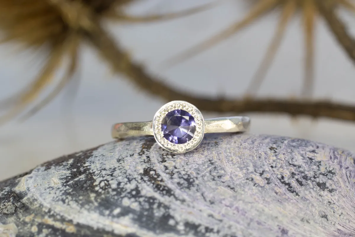 Pelagus Ring - Sterling Silver with Iolite sold by Sophie Divett Jewelry