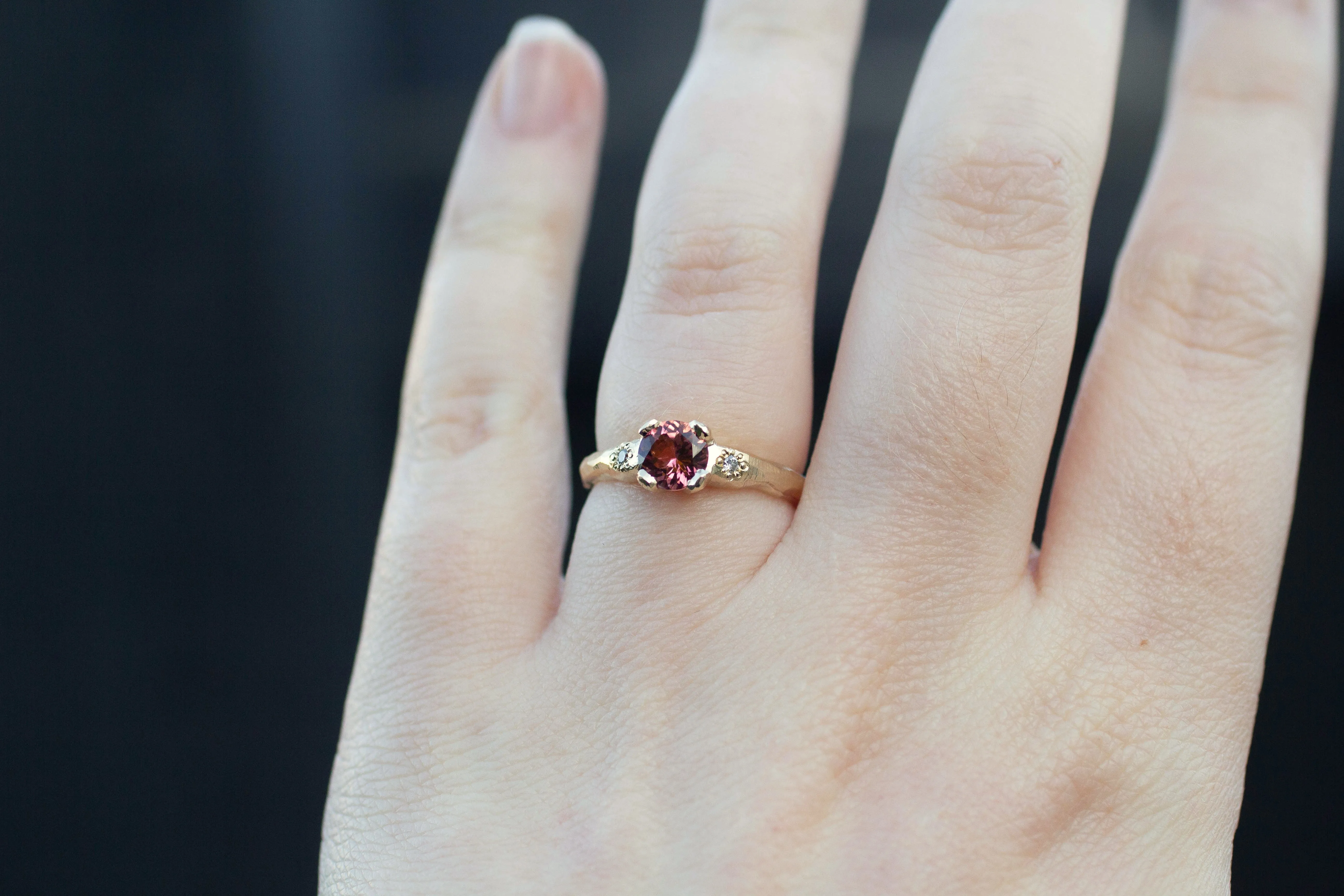 Mira Ring - 14ct Yellow Gold with Pink Tourmaline sold by Sophie Divett Jewelry product image thumbnail 4