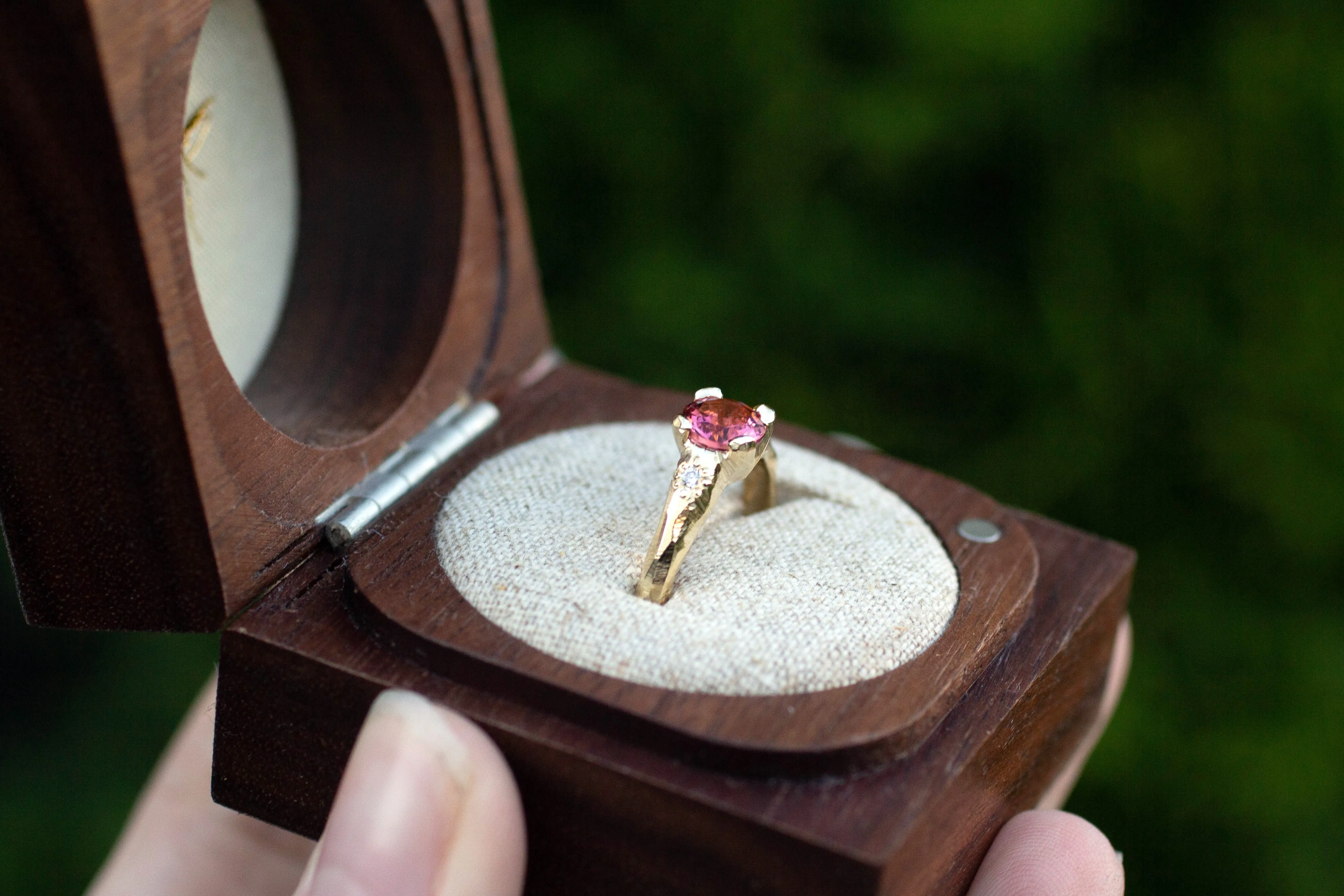 Mira Ring - 14ct Yellow Gold with Pink Tourmaline sold by Sophie Divett Jewelry product image thumbnail 3