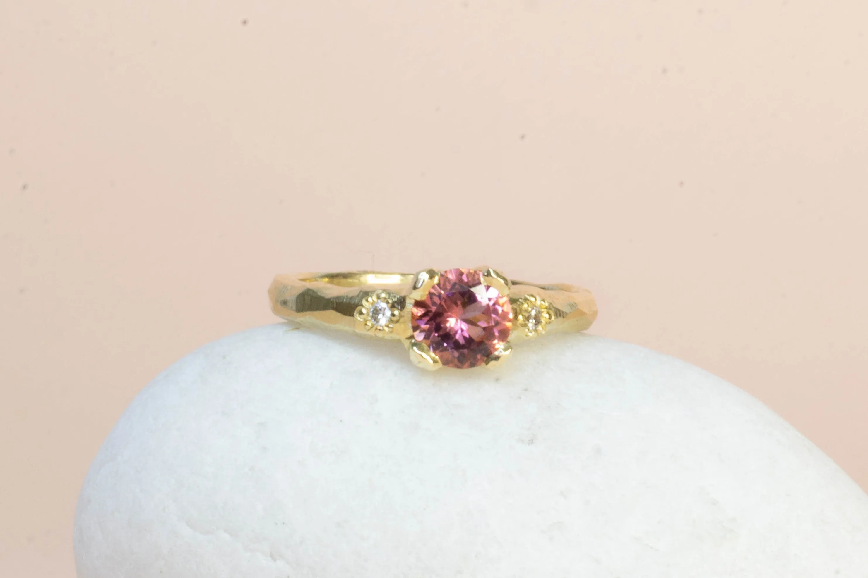 Mira Ring - 14ct Yellow Gold with Pink Tourmaline sold by Sophie Divett Jewelry product image thumbnail 2