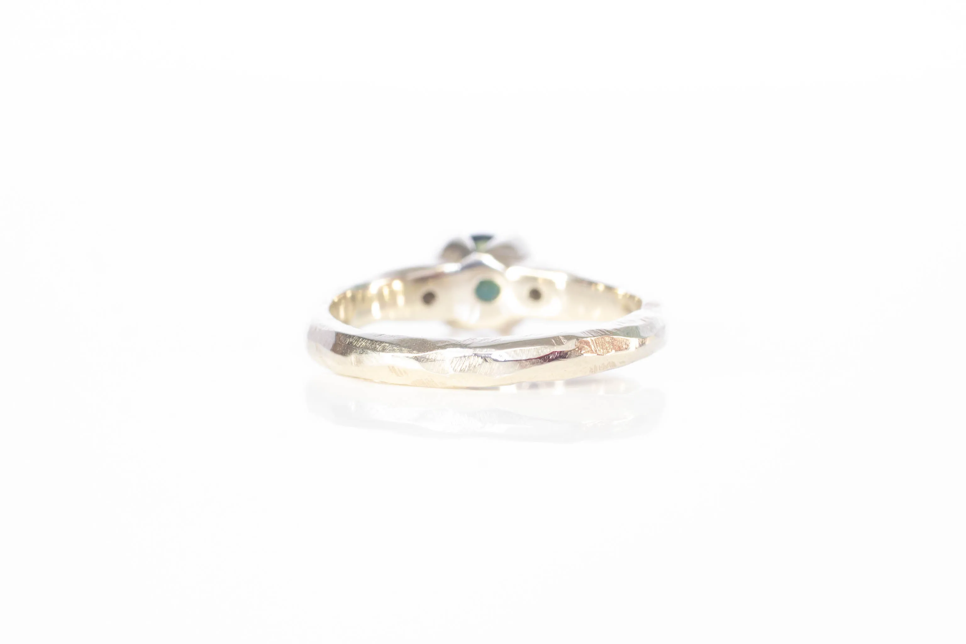 Mira Ring - 14ct White Gold with 0.9ct Silky Blue-Green Sapphire sold by Sophie Divett Jewelry product image thumbnail 4