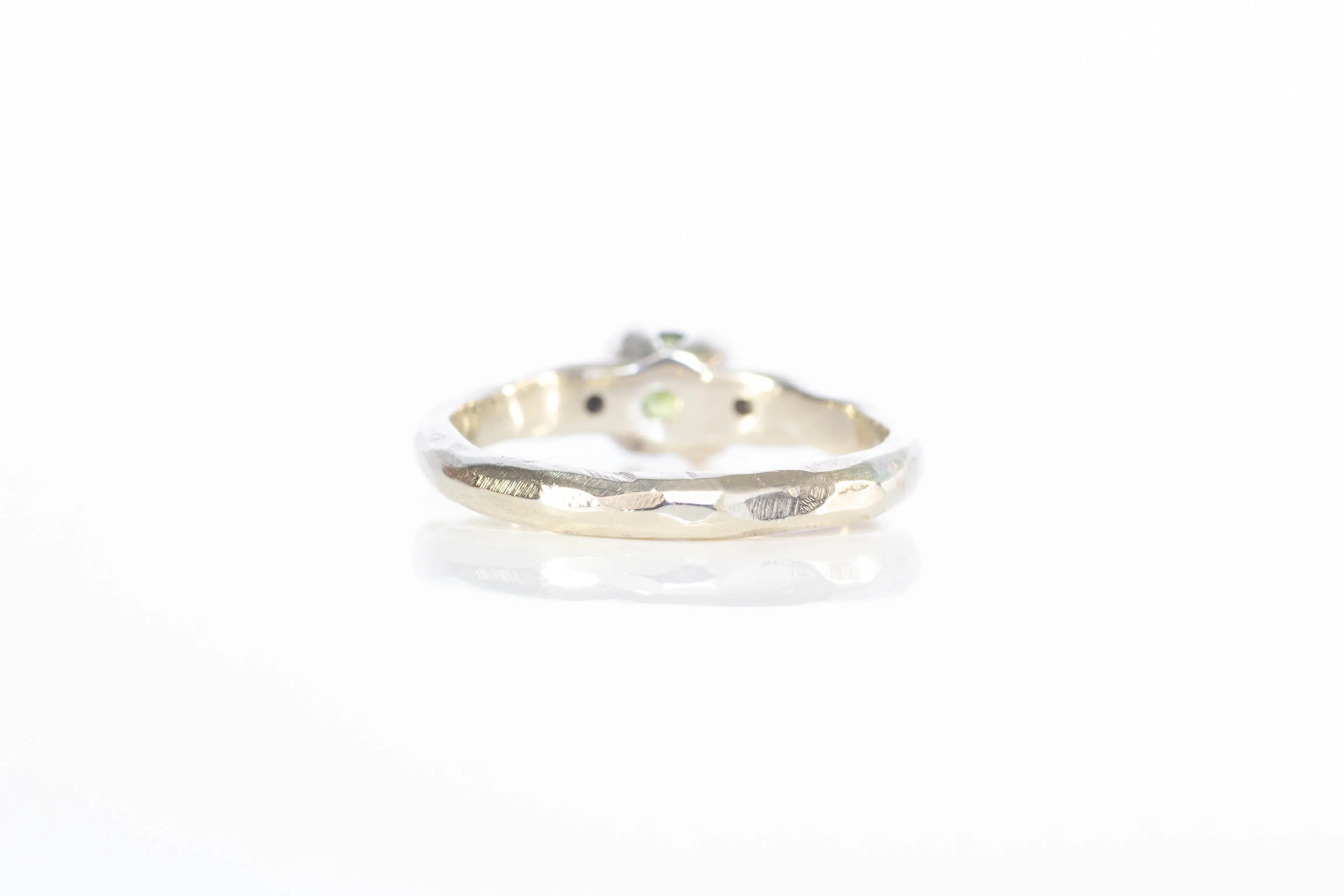 Mira Ring - 14ct White Gold with Olive Green Sapphire sold by Sophie Divett Jewelry product image thumbnail 4