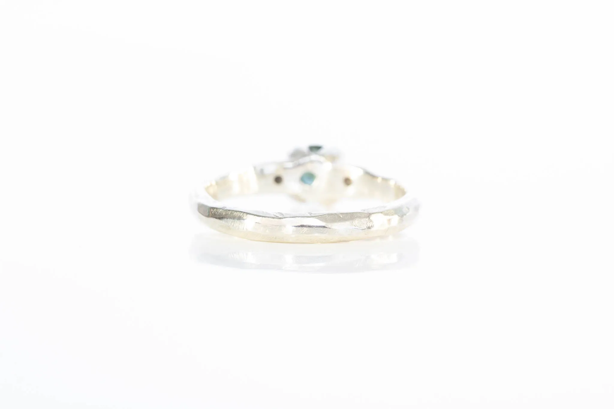 Mira Ring - 9ct White Gold with 0.75ct Green-Teal Sapphire sold by Sophie Divett Jewelry product image thumbnail 5