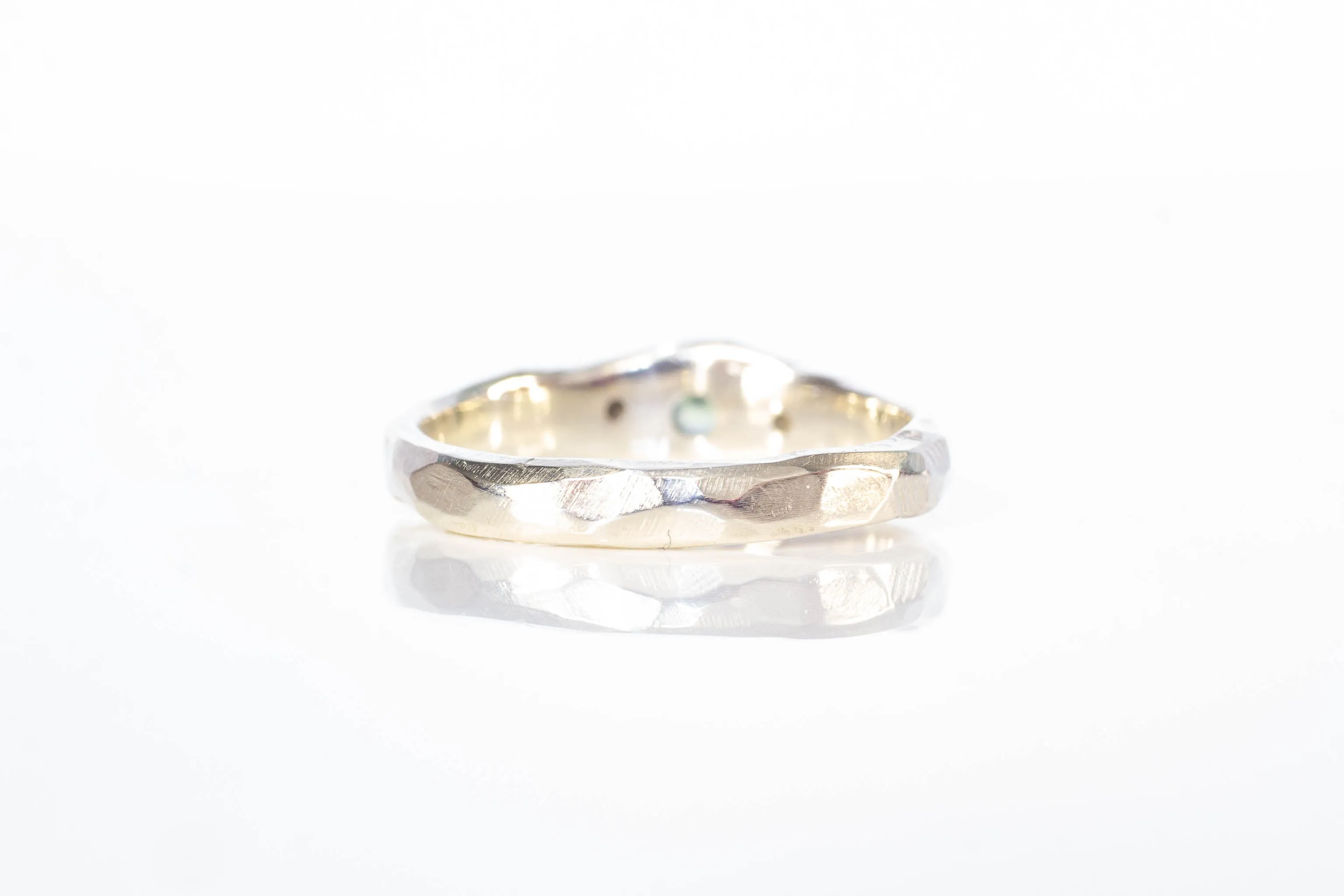 Hestia Ring - 9ct White Gold with Green Sapphire and Lab Diamonds sold by Sophie Divett Jewelry product image thumbnail 5