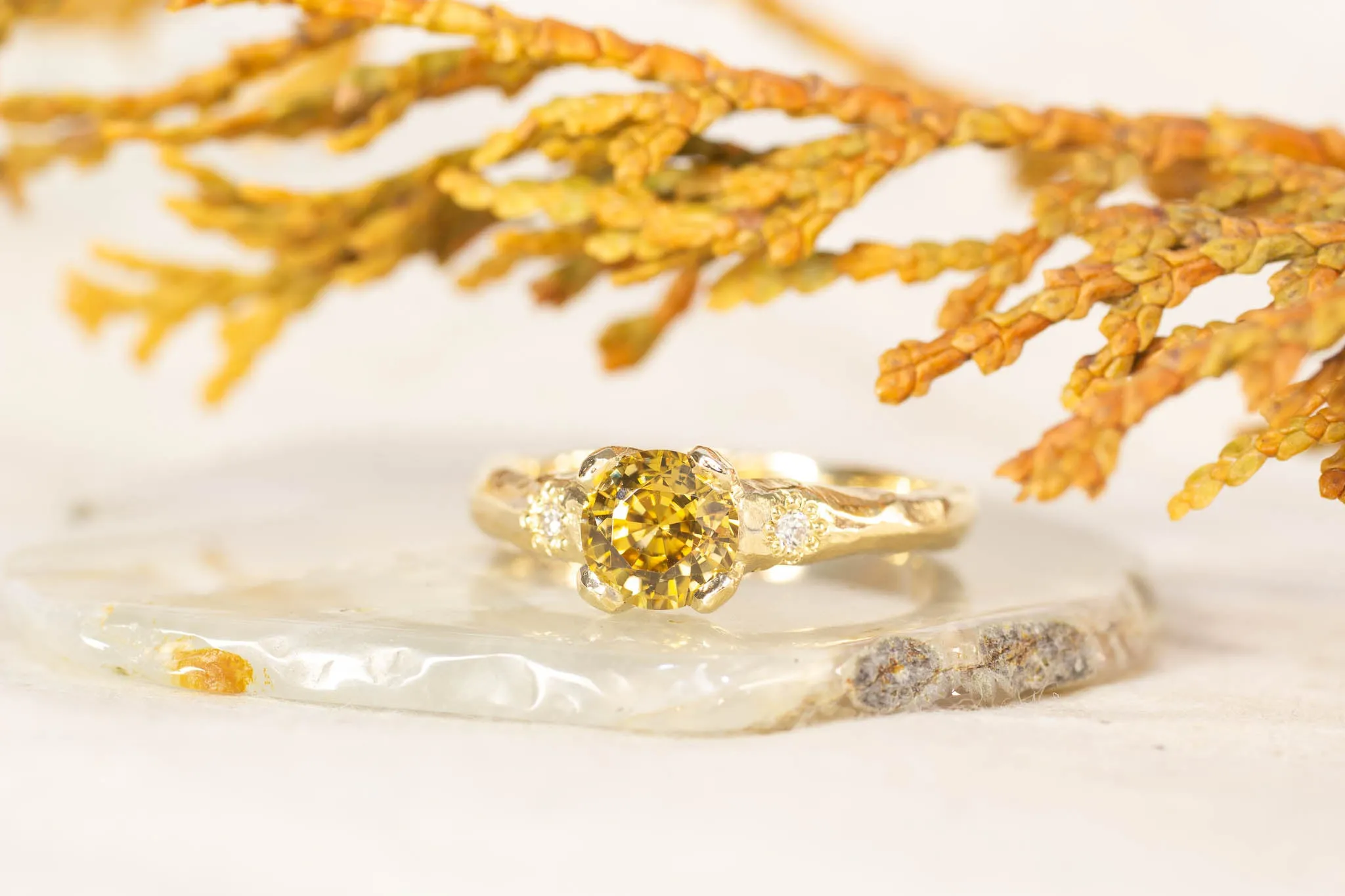 Mira Ring - 9ct Yellow Gold with Yellow Zircon sold by Sophie Divett Jewelry product image thumbnail 2