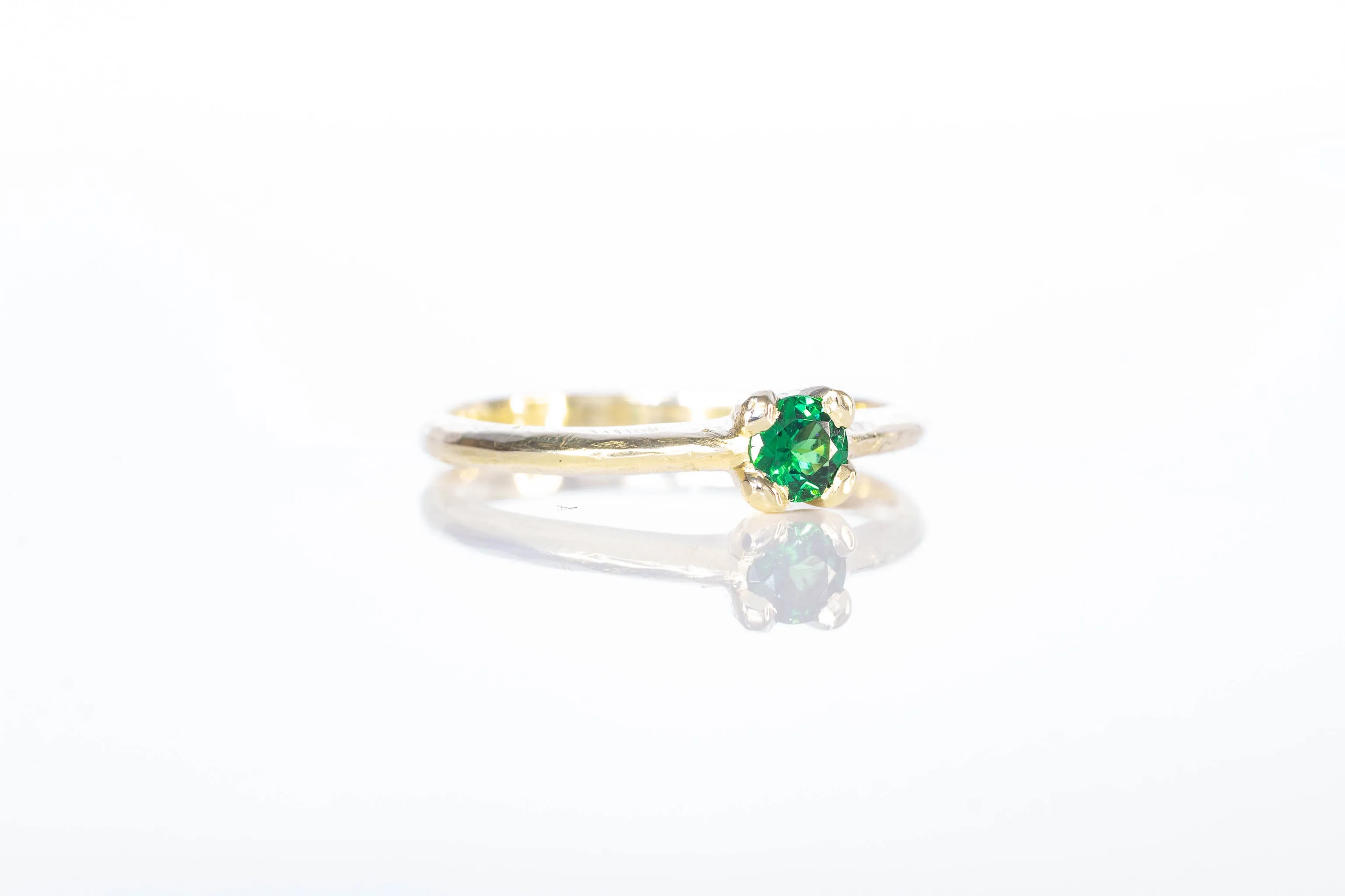 Droplet Ring - 14ct Yellow Gold with Tsavorite Garnet sold by Sophie Divett Jewelry product image thumbnail 4