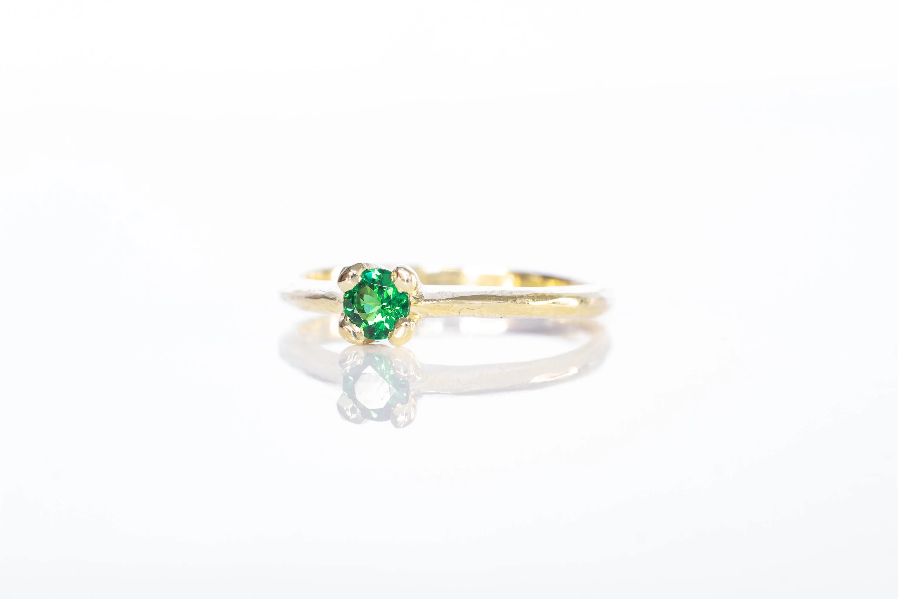 Droplet Ring - 14ct Yellow Gold with Tsavorite Garnet sold by Sophie Divett Jewelry product image thumbnail 3