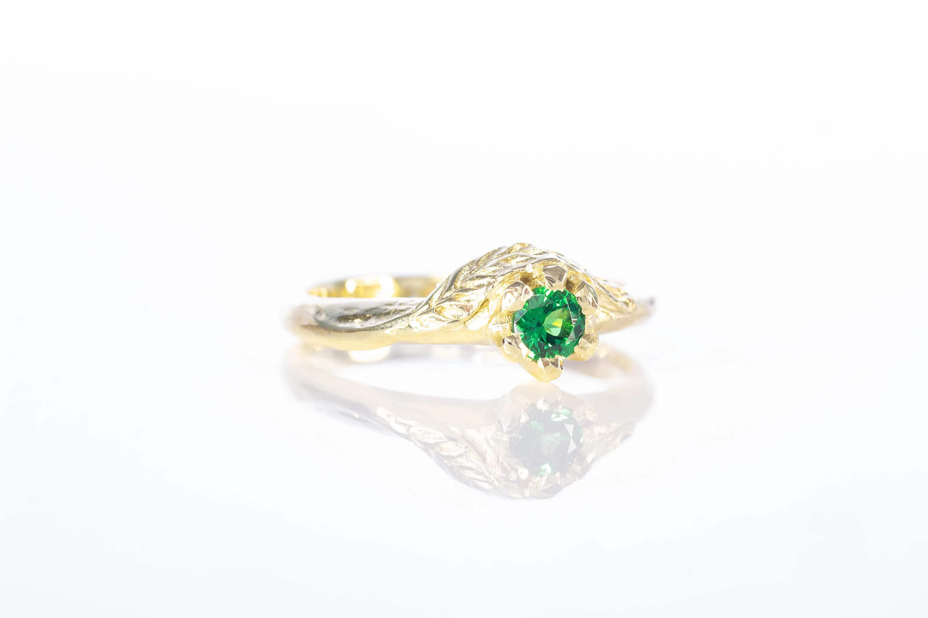 Cybele Ring - 14ct Yellow Gold with Tsavorite Garnet sold by Sophie Divett Jewelry product image thumbnail 4