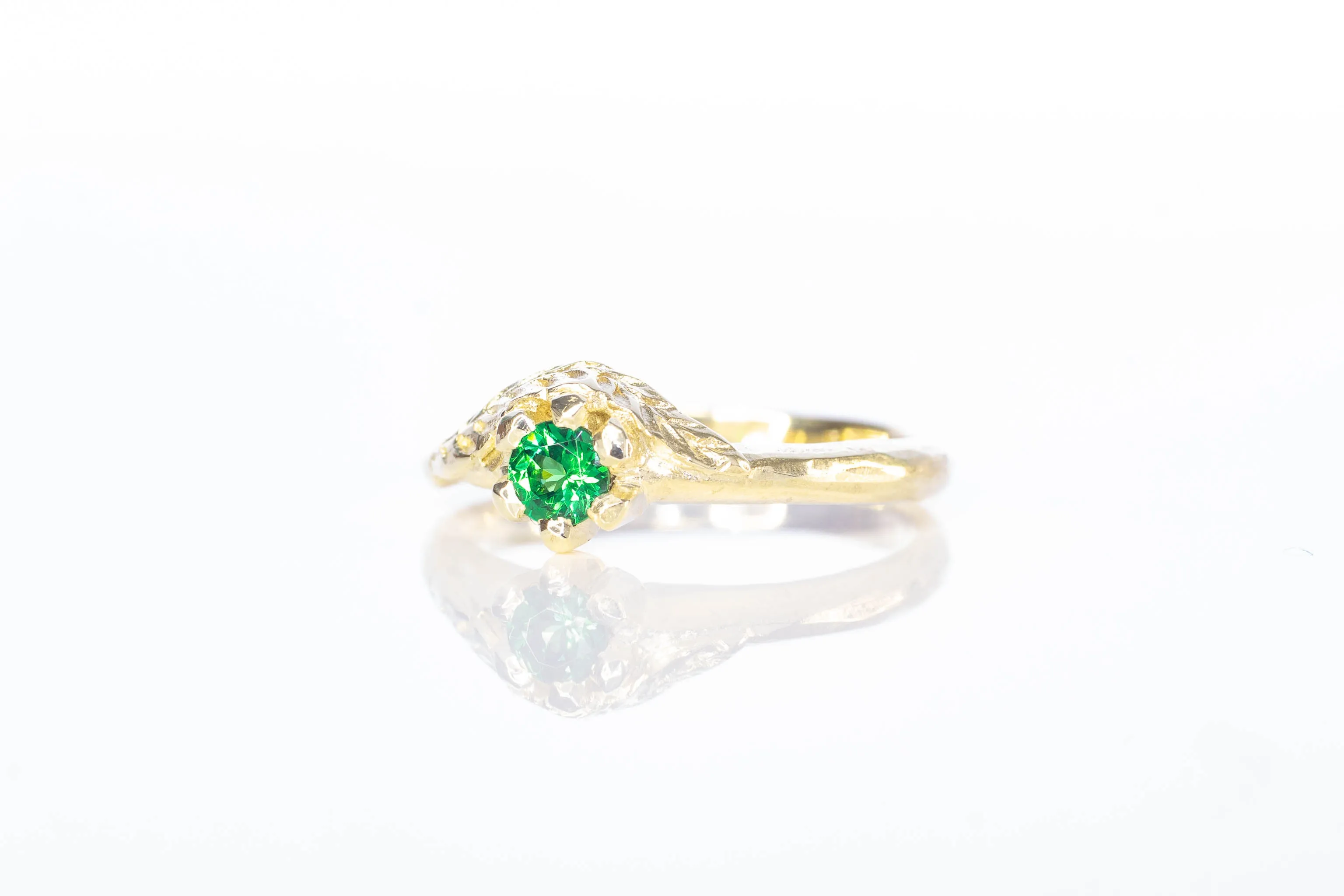 Cybele Ring - 14ct Yellow Gold with Tsavorite Garnet sold by Sophie Divett Jewelry product image thumbnail 3