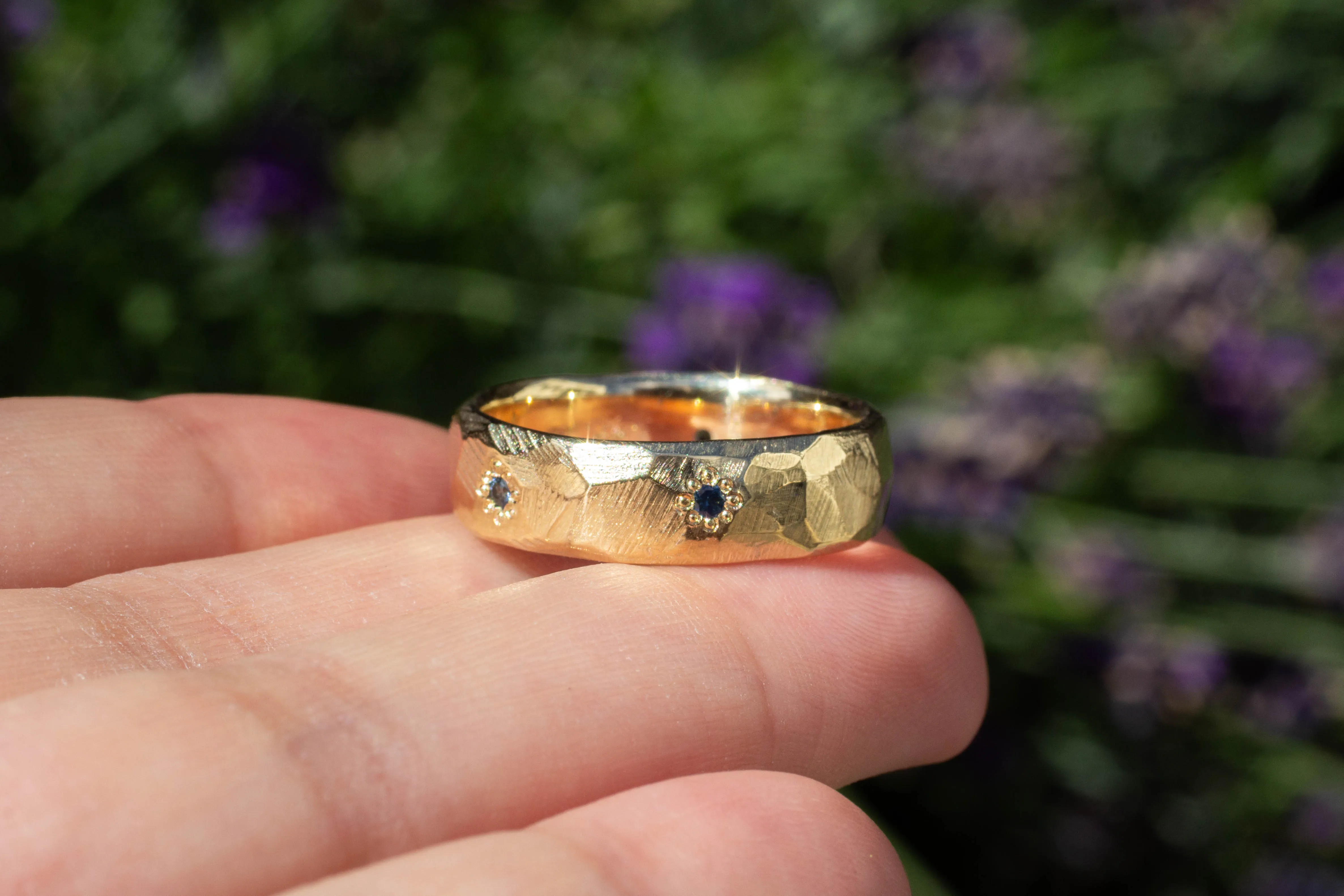 Wide Terra Band with Gems sold by Sophie Divett Jewelry product image thumbnail 4