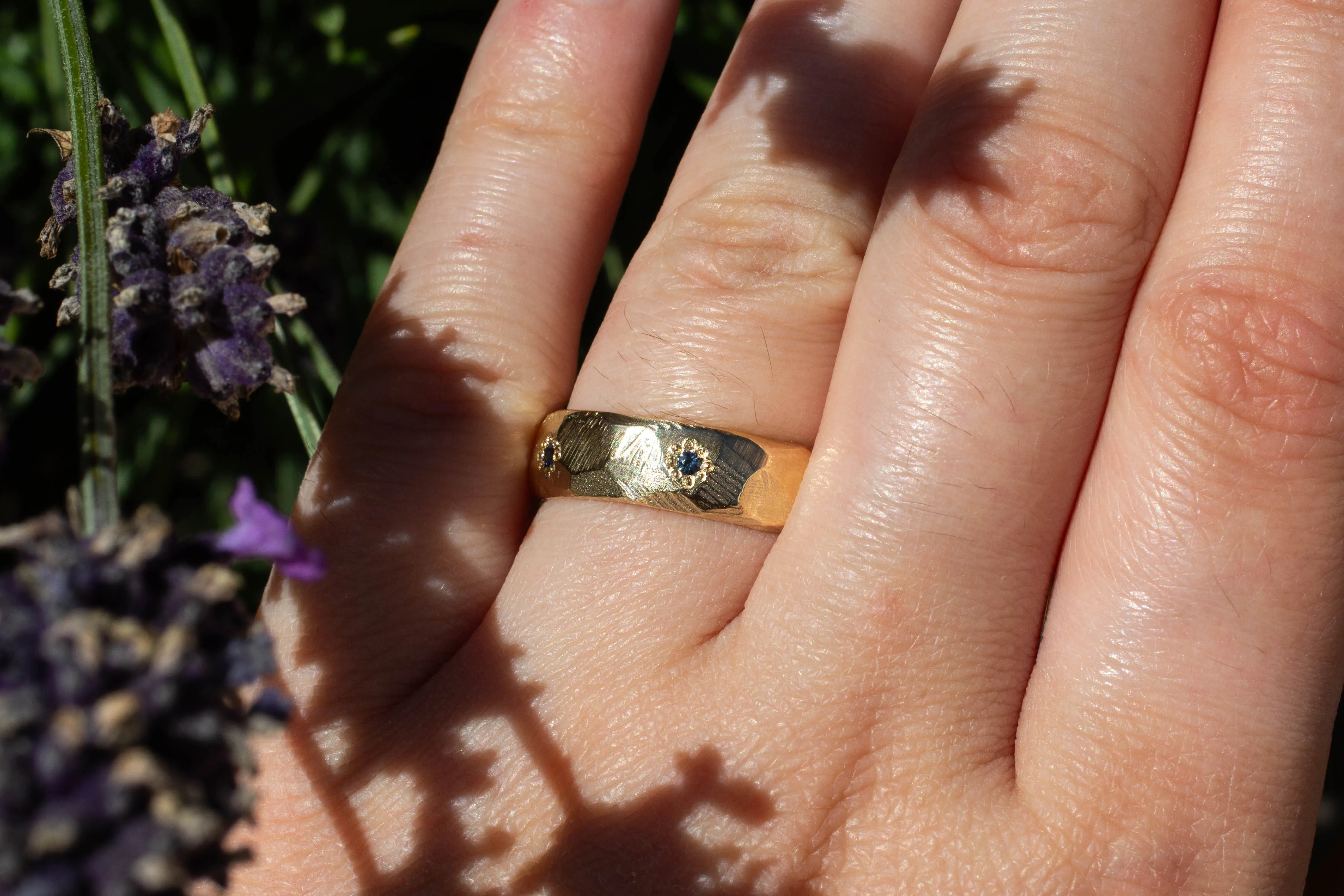 Wide Terra Band with Gems sold by Sophie Divett Jewelry product image thumbnail 3