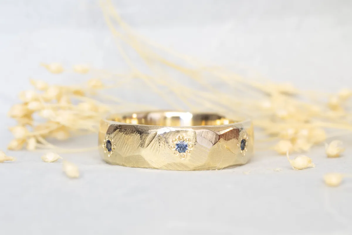Wide Terra Band with Gems sold by Sophie Divett Jewelry