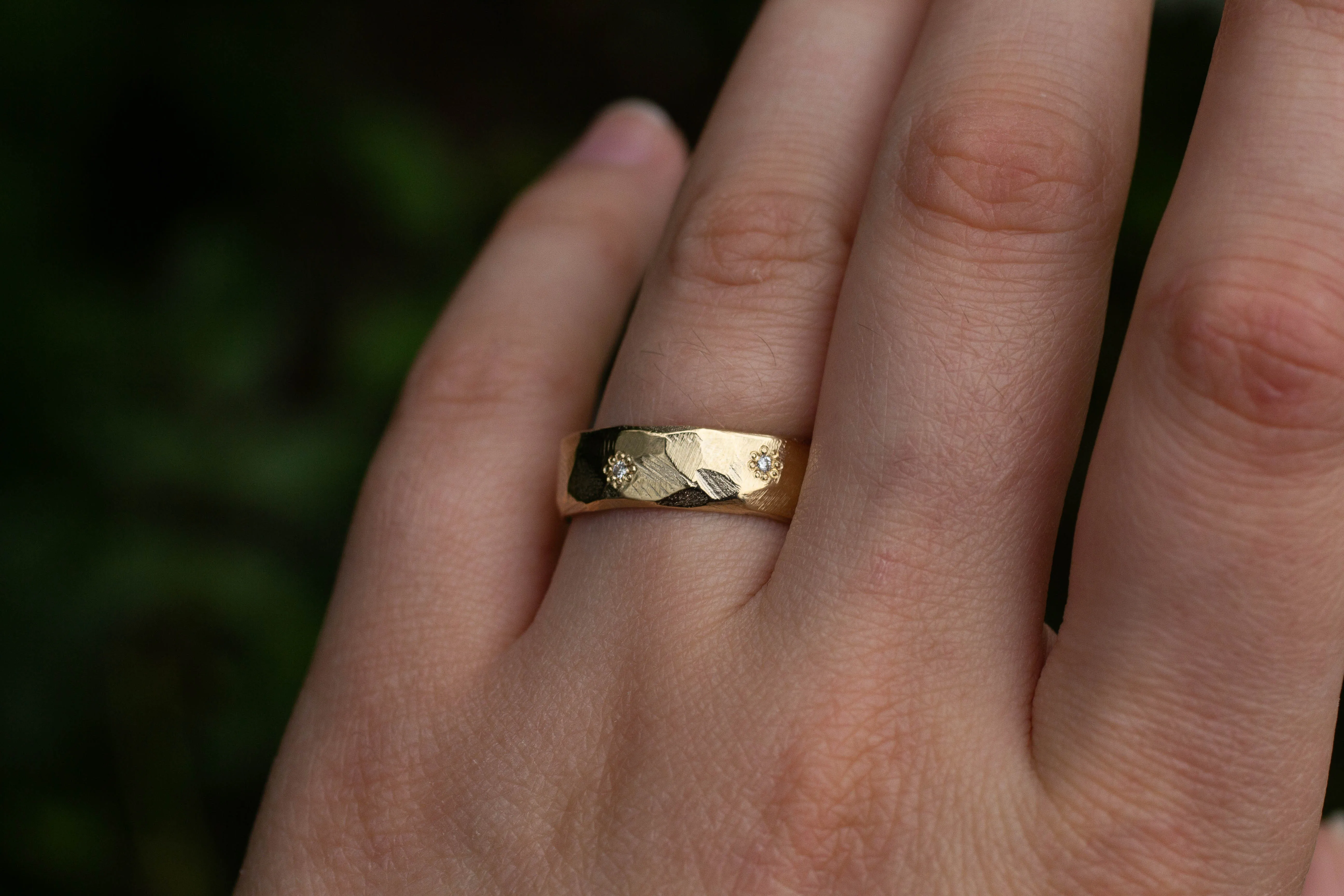 Wide Terra Band with Gems sold by Sophie Divett Jewelry product image thumbnail 5