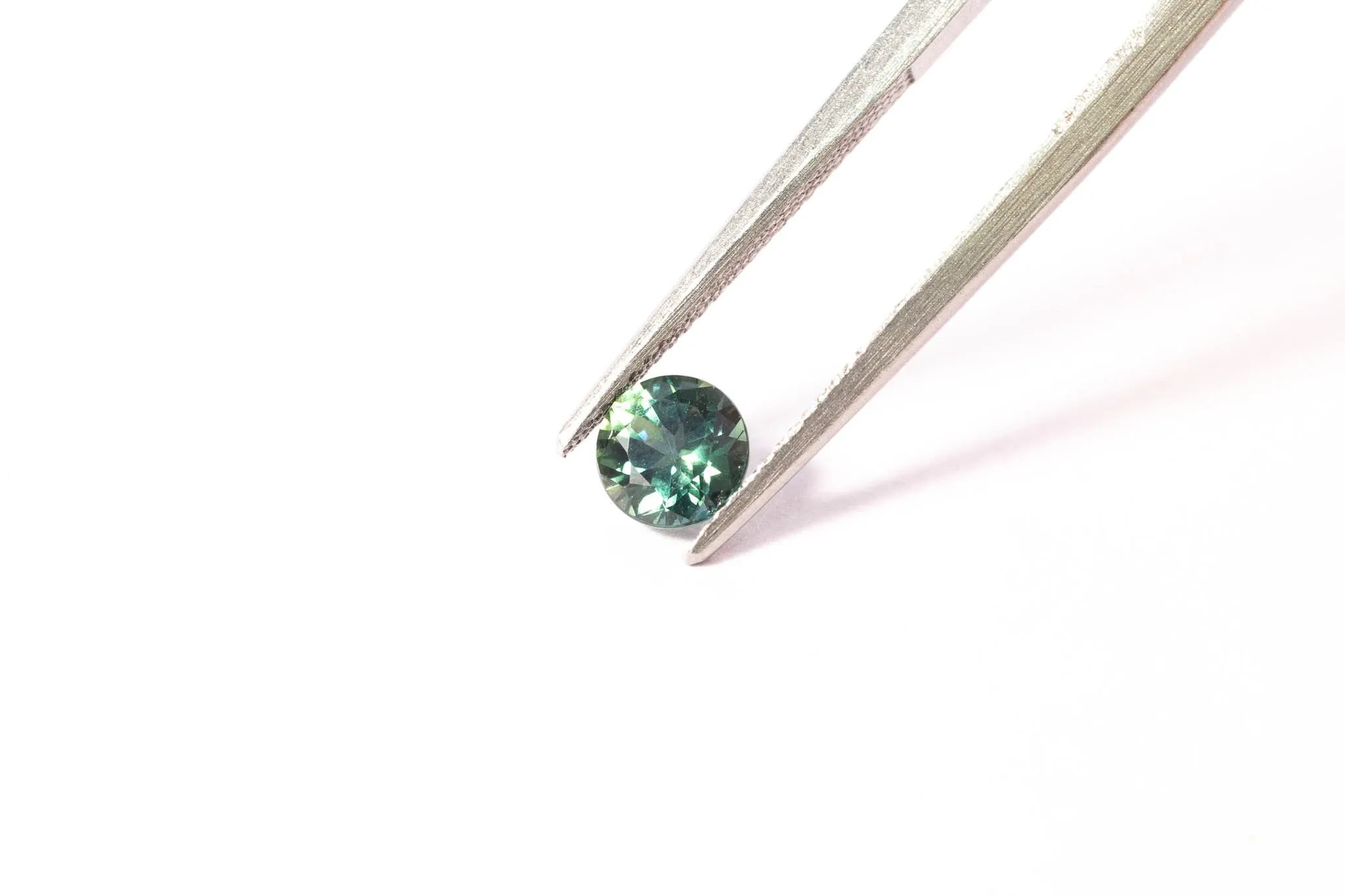 5mm Sapphire: 0.65ct Round - Teal Green sold by Sophie Divett Jewelry product image thumbnail 2