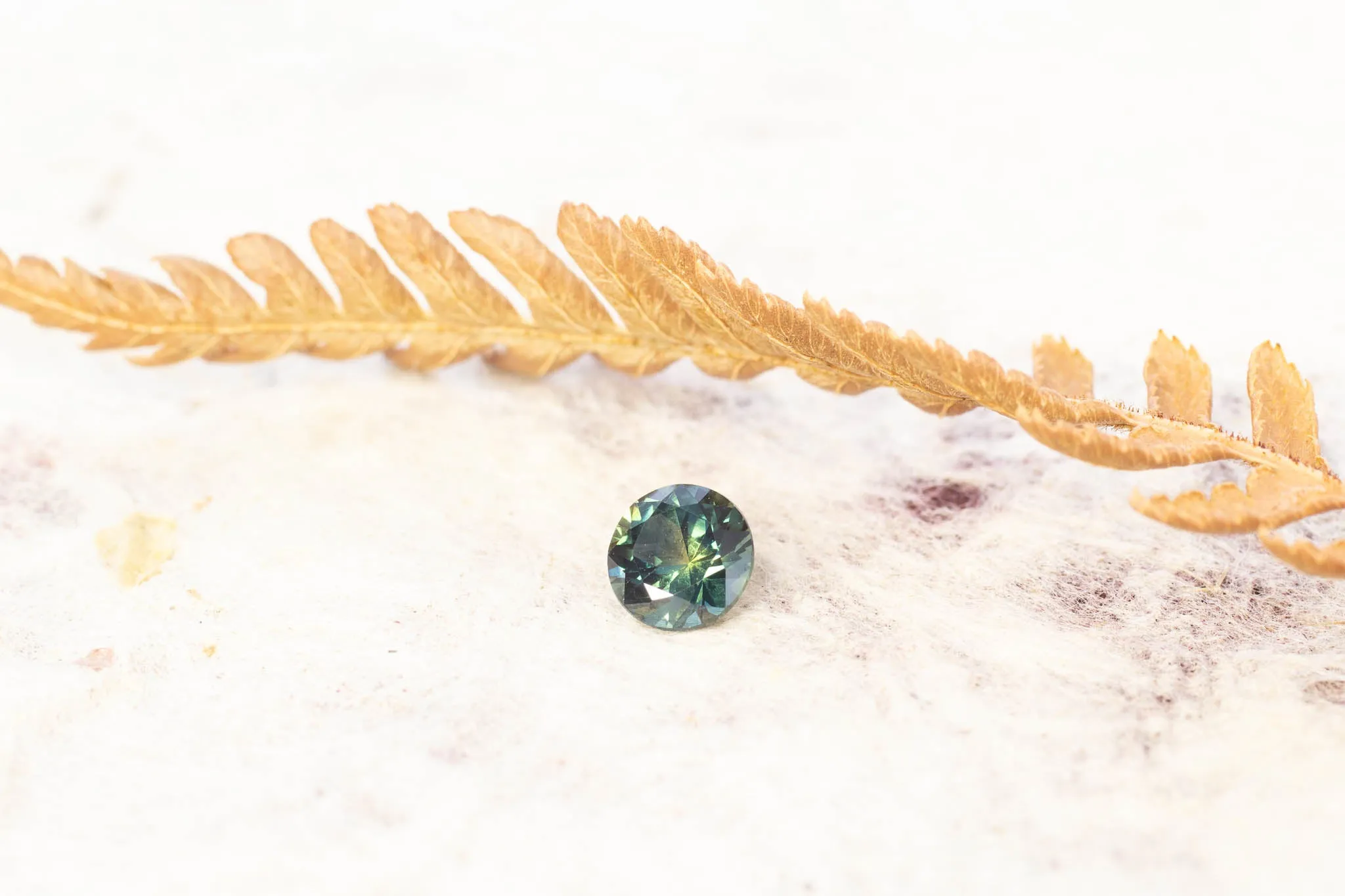 5mm Pharaoh's Eye Sapphire: 0.66ct Round - Green sold by Sophie Divett Jewelry product image thumbnail 2