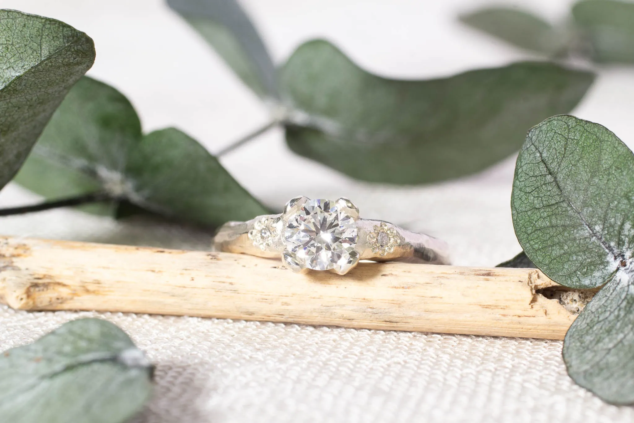 Mira Ring - 9ct White Gold with 0.63ct Lab Diamond sold by Sophie Divett Jewelry product image thumbnail 3