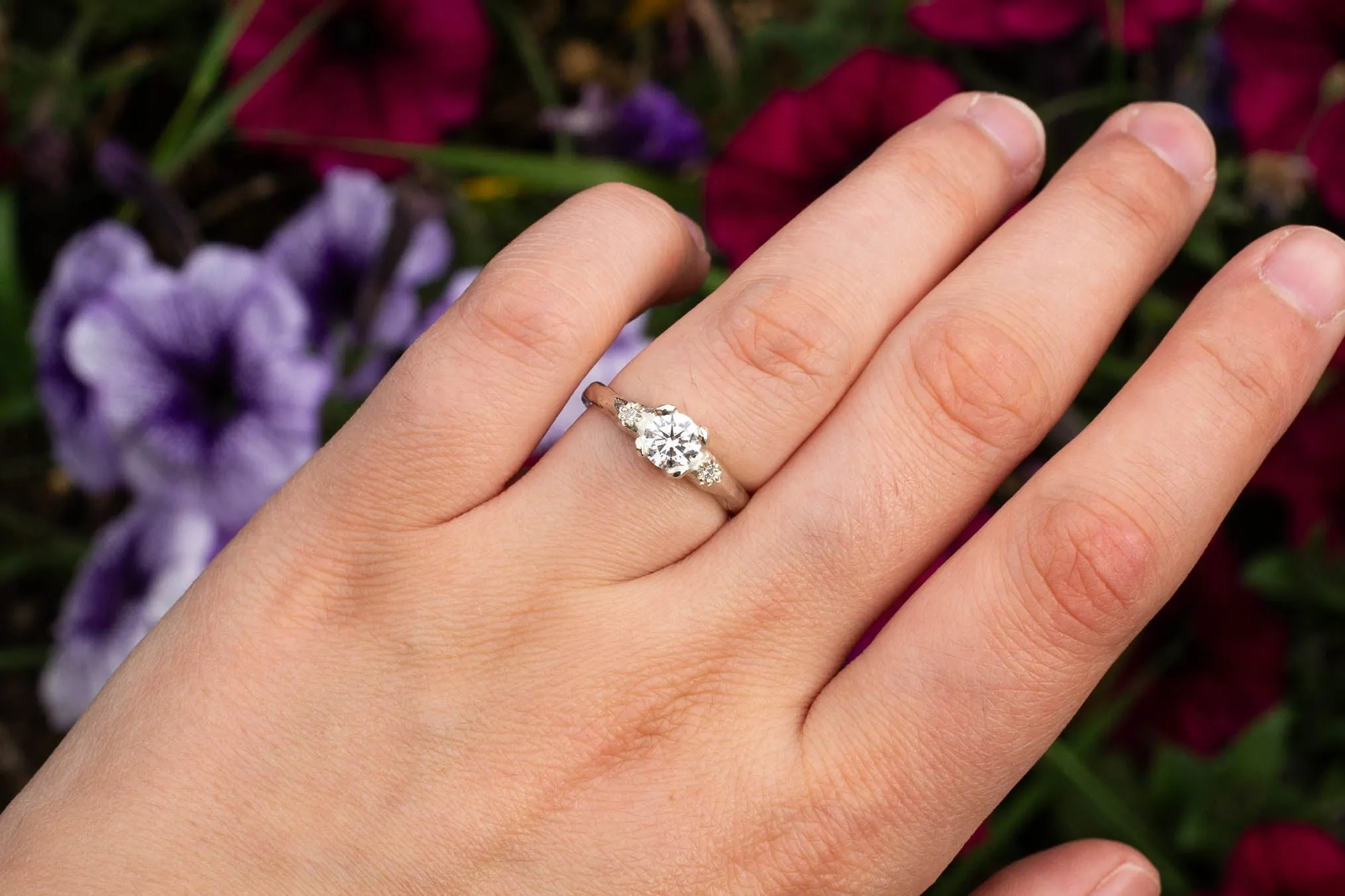 Mira Ring - 9ct White Gold with 0.63ct Lab Diamond sold by Sophie Divett Jewelry product image thumbnail 2